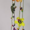 Colorful Boho Friendship Necklace, Crochet Flower Friend Necklace, Beaded Summer Long Wrap Lariat