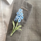 Hyazinthe Blume Brosche, gehäkelte Blume Anstecknadel, rosa lila blau, Mikro Häkelblume