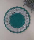 Runde gehäkelte Tischsets, 3 Größen, Makramee-Polyesterseil, 19-34 cm