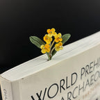 Gehäkeltes Blumen Lesezeichen Sonnenblume Maiglöckchen Osmanthus Narzisse