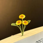 Gehäkeltes Blumen Lesezeichen Sonnenblume Maiglöckchen Osmanthus Narzisse