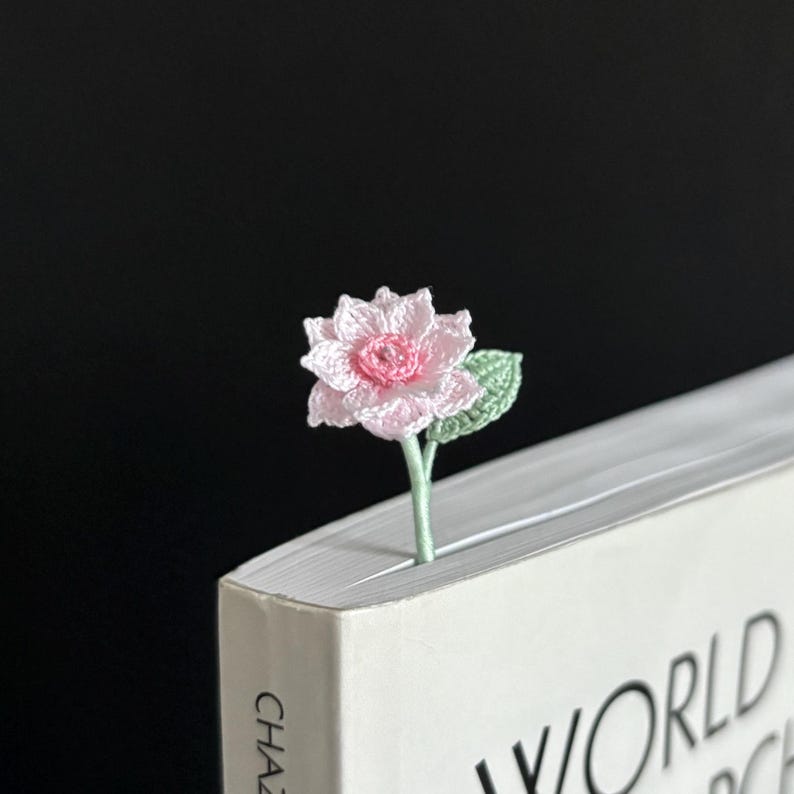 Mikro Häkel Lesezeichen Blume Handgemacht Calla Lilie Anemone Glücksklee Gardenia