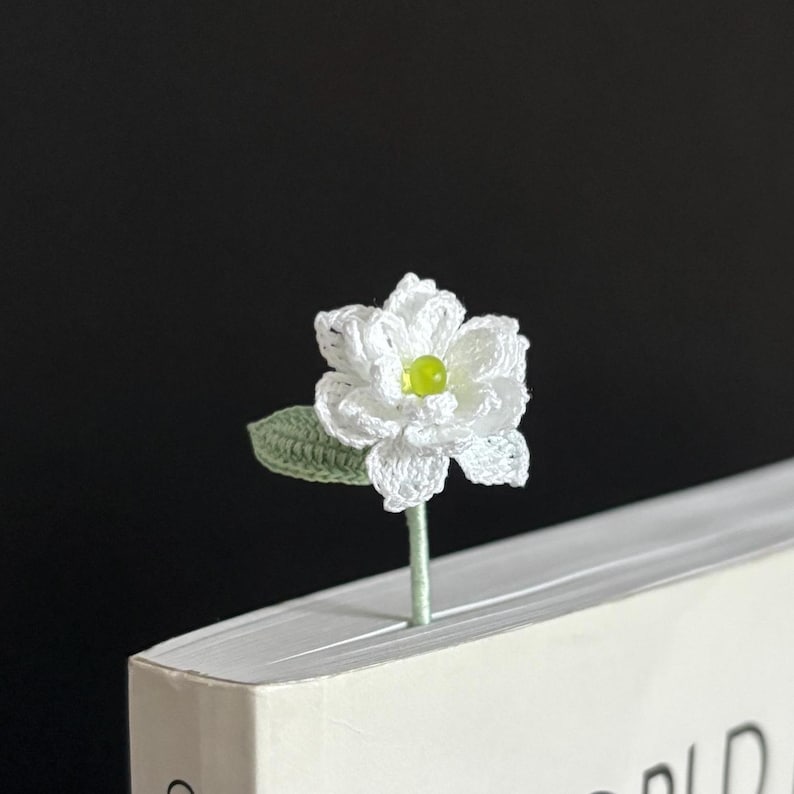 Mikro Häkel Lesezeichen Blume Handgemacht Calla Lilie Anemone Glücksklee Gardenia