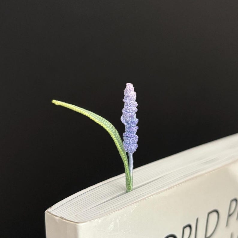 Mikrohäkel Lavendel Lesezeichen Provence Salbei Lila Violett Blumenlesezeichen für Buchliebhaber