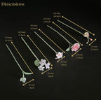 Micro Häkeln Blumen Lesezeichen Set - Kirsche Pfingstrose Tulpe Sakura Orchidee