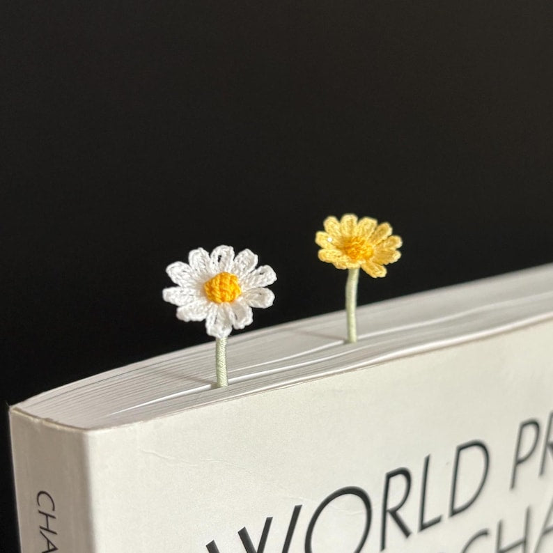 Handgefertigte Häkel Lesezeichen Kamelie Tulpe Sakura Blume Buchliebhaber Geschenk
