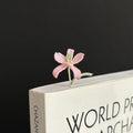 Dahlie Lesezeichen Handgefertigt Mikro-Häkel Blumen Lesezeichen Lilie Wilde Orchidee Weißer Kleeblatt