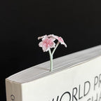 Micro Häkeln Blumen Lesezeichen Set - Kirsche Pfingstrose Tulpe Sakura Orchidee