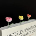 Micro Häkeln Blumen Lesezeichen Set - Kirsche Pfingstrose Tulpe Sakura Orchidee