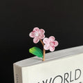 Häkellesezeichen Lilie Pfirsich Kirschblüte Dahlie Mikro Häkeln Frühlingsblumen Floral Handgemacht