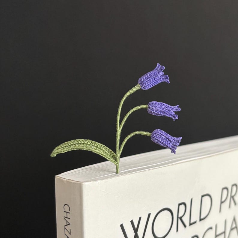 Gehäkeltes Blumen-Lesezeichen Sonnenblume Glockenblume Lilie Iris Handgemacht Lesezeichen für Buchliebhaber