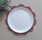 Rundes gehäkeltes Tischset, 31 cm, Makramee-Polyesterseil, verschiedene Farben