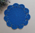 Rundes gehäkeltes Tischset, 31 cm, Makramee-Polyesterseil, verschiedene Farben