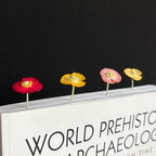 Mikrogehäkelte Blumen-Lesezeichen Handgemacht Chrysantheme Rot Mohn Sakura Birnenblüte Buch Lesezeichen