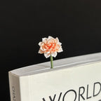 Häkellesezeichen Lilie Pfirsich Kirschblüte Dahlie Mikro Häkeln Frühlingsblumen Floral Handgemacht