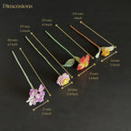 Handgefertigtes Mikro-Häkel-Blumen-Lesezeichen, Rose, Osmanthus, Lotus, bunt, Gartenzubehör