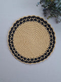 Rundes gehäkeltes Platzdeckchen 30 cm aus Makramee Polyester-Seil, wählbare Farben