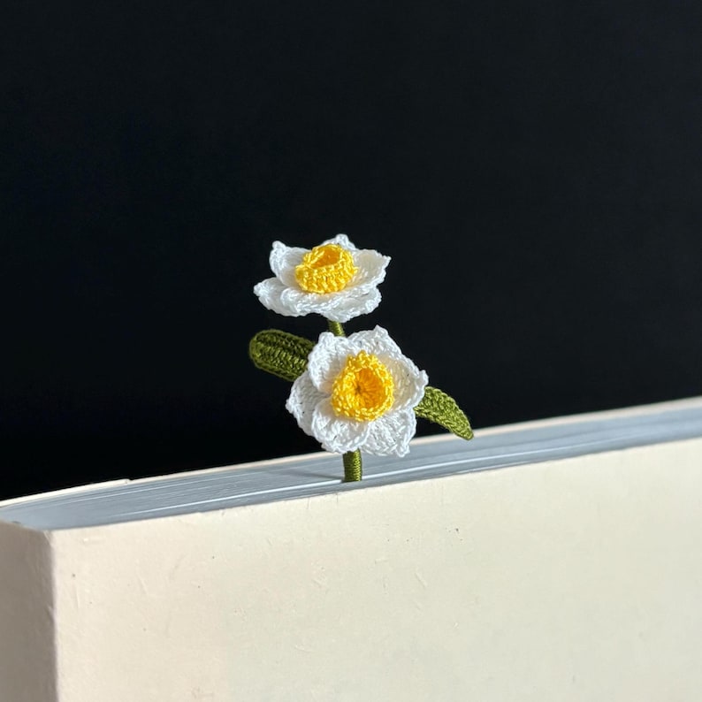 Frühling Themed Häkel Lesezeichen Blume Narzissen Pfirsich Blüte Mohn Blumen Wilde Lilien Lehrer Geschenk