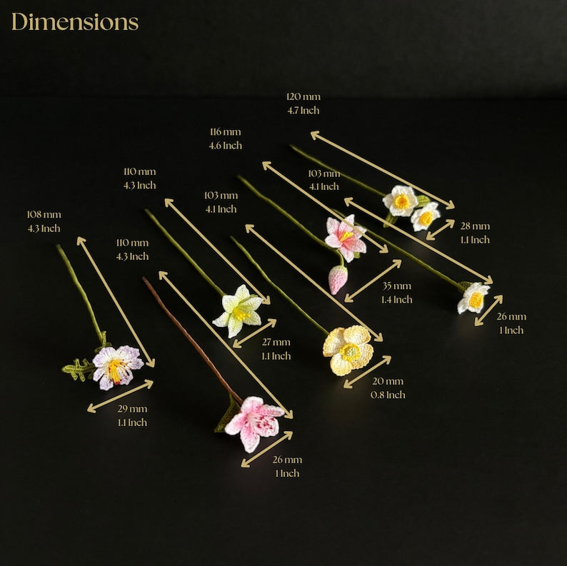 Frühling Themed Häkel Lesezeichen Blume Narzissen Pfirsich Blüte Mohn Blumen Wilde Lilien Lehrer Geschenk
