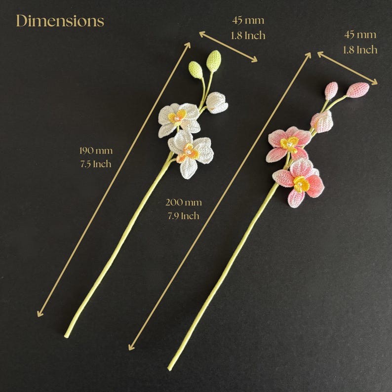 Handgehäkeltes Orchideen-Lesezeichen Blumen Lesezeichen für Mama Buchliebhaber