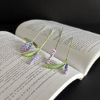 Mikrohäkel Lavendel Lesezeichen Provence Salbei Lila Violett Blumenlesezeichen für Buchliebhaber