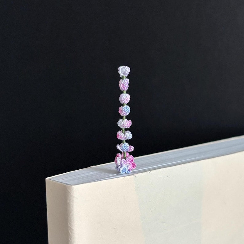 Mikrohäkel Lavendel Lesezeichen Provence Salbei Lila Violett Blumenlesezeichen für Buchliebhaber