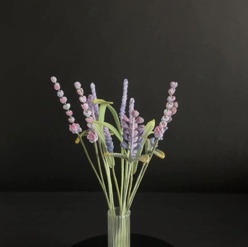 Mikrohäkel Lavendel Lesezeichen Provence Salbei Lila Violett Blumenlesezeichen für Buchliebhaber