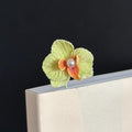Orchideen Lesezeichen Handgehäkelt Blumen Leseratten Geschenk Bücherwurm