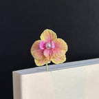 Orchideen Lesezeichen Handgehäkelt Blumen Leseratten Geschenk Bücherwurm