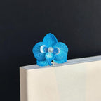 Orchideen Lesezeichen Handgehäkelt Blumen Leseratten Geschenk Bücherwurm