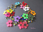 Handgemachte Häkelkette Lariat, Türkische Oya Spitze Schmuck, Boho Multicolor Lange Wickelkette