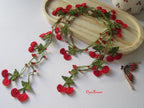 Kirsche Häkelkette, Lange Frucht Sommer Lariat, Türkische Oya-Spitze, Frucht-Halskette