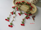 Kirsche Häkelkette, Lange Frucht Sommer Lariat, Türkische Oya-Spitze, Frucht-Halskette