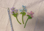 Gehäkelte Stiefmütterchen Brosche Violett Handmade Geburtsblume Februar Hochzeitsschmuck
