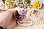 Mini Blumenstrauß Schlüsselanhänger Taschenanhänger Handgefertigt