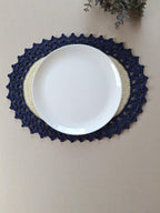 Ovale gehäkelte Tischsets, handgemachte Tischmatte, Makramee Polyester, 30x40 cm