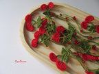 Kirsche Häkelkette, Lange Frucht Sommer Lariat, Türkische Oya-Spitze, Frucht-Halskette