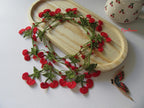 Kirsche Häkelkette, Lange Frucht Sommer Lariat, Türkische Oya-Spitze, Frucht-Halskette
