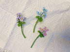 Gehäkelte Stiefmütterchen Brosche Violett Handmade Geburtsblume Februar Hochzeitsschmuck