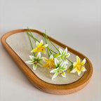 Gehäkeltes Lilien-Lesezeichen Handgemacht Pastell Frühlingsblume Gartenlesen Buch-Accessoire