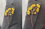 Gehäkelte Ginkgo Brosche & Ahornblatt Brosche Herbst Anstecknadel Handarbeit