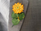 Gehäkelte Sonnenblumen Brosche Handgemachte Anstecknadel Blumenform Hochzeit Trauer Schmuck