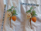 Gehäkelte Physalis Brosche Anstecknadel 8,5 cm * 5 cm / 8 cm * 5,5 cm DMC Baumwollfaden