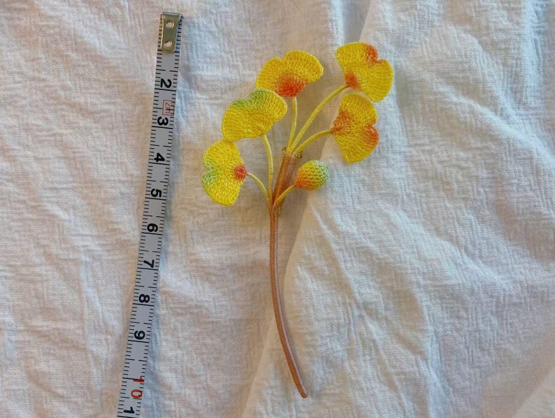 Gehäkelte Ginkgo Brosche & Ahornblatt Brosche Herbst Anstecknadel Handarbeit