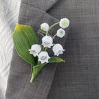 Maiglöckchen Brosche Gehäkelt Anstecknadel Hochzeitsschmuck Geburtsblume Mai