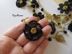 Lariat Häkelkette, Häkelkette, Lariat Blumenmuster, Türkischer Oya Schmuck