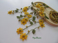 Gelbe Blumen Lange Wickelkette, Perlen Häkelkette, Türkische Oya Spitze Lariat, Häkelschmuck