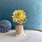 Gehäkelter Sonnenblumentopf, handgemachte Pflanzengeschenk Blume für Weihnachten, Mutter, Oma, Kollegen, Geburtstag, Dankeschön