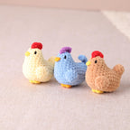 Gehäkeltes Huhn Schlüsselbund, Häkelhenne Plüsch Schlüsselanhänger, Küken Taschenanhänger, Käfig Huhn, 6 cm