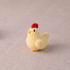 Gehäkeltes Huhn Schlüsselbund, Häkelhenne Plüsch Schlüsselanhänger, Küken Taschenanhänger, Käfig Huhn, 6 cm